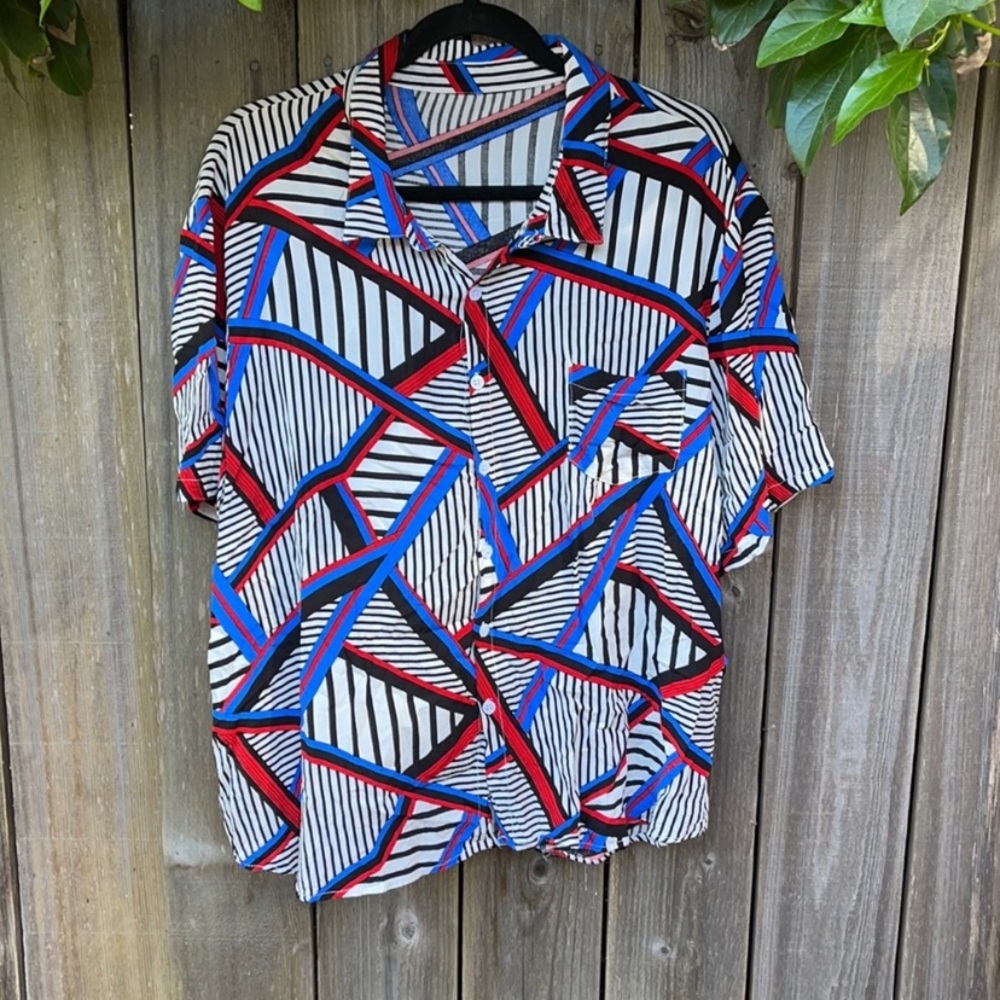 ‘80’s Style Casual Button Down